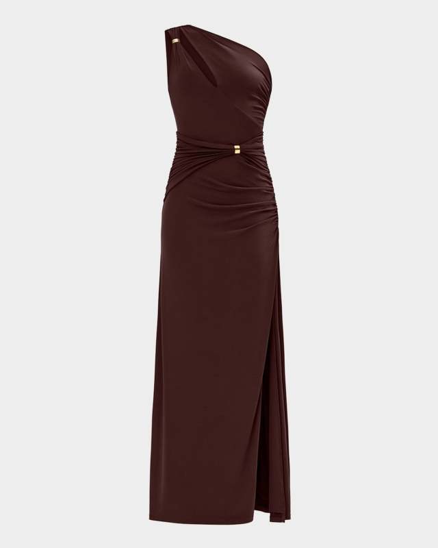 The Aurora Asymmetric Jersey Gown